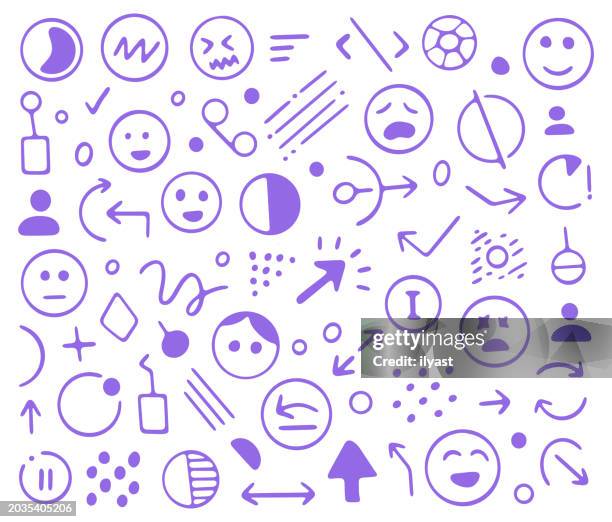 doodle icon pattern for emoji - smiley face background stock illustrations