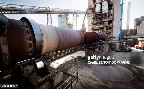 Illustration picture taken during a press visit to the Heidelberg Materials cement plant in Antoing, Tuesday 27 February 2024. With the Anthemis...
