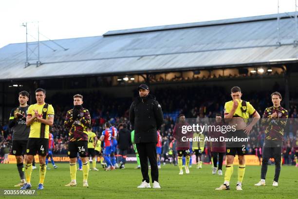 Vincent Kompany, Manager of Burnley, looks dejected following the team's defeat during the Premier League match between Crystal Palace and Burnley FC...