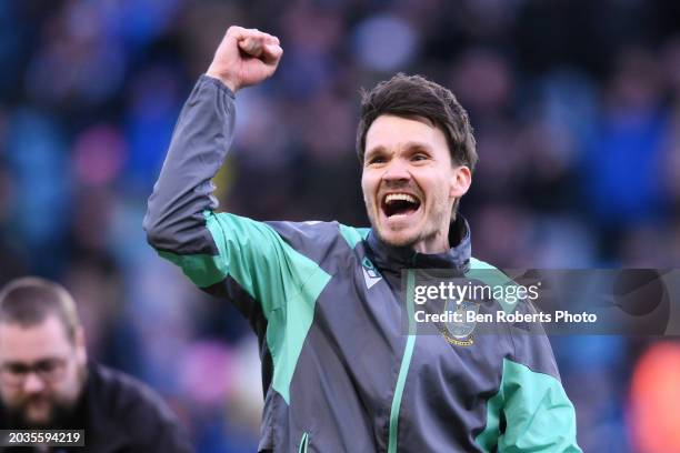 Sheffield Wednesday Manager Danny Rohl celebrates after the Sky Bet Championship match between Sheffield Wednesday and Bristol City at Hillsborough...