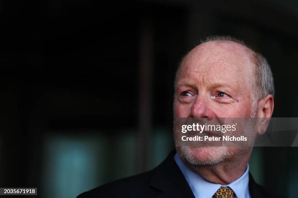 Alan Bates, former sub postmaster leaves Portcullis House after attending the Business Select Committee on February 27, 2024 in London, England....