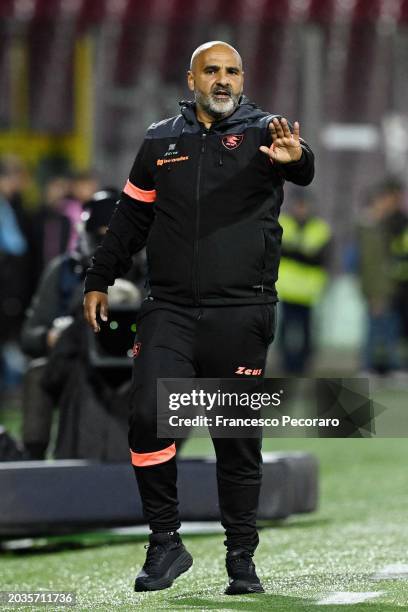 Fabio Liverani US Salernitana head coach during the Serie A TIM match between US Salernitana and AC Monza at Stadio Arechi on February 24, 2024 in...