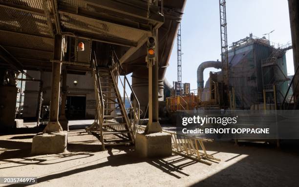 Illustration shows the plant at a press visit to the Heidelberg Materials cement plant in Antoing, Tuesday 27 February 2024. The Heidelberg Materials...