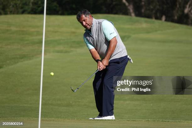 Ricardo Gonzalez of Argentina in action during the final round of the Trophy Hassan II at Royal Golf Dar Es Salam on February 24, 2024 in Rabat.