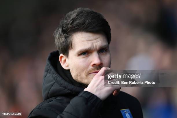 Sheffield Wednesday Manager Danny Rohl during the Sky Bet Championship match between Sheffield Wednesday and Bristol City at Hillsborough on February...