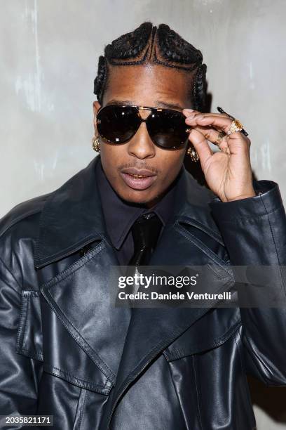 Rocky attends the Bottega Veneta fashion show during the Milan Fashion Week Womenswear Fall/Winter 2024-2025 on February 24, 2024 in Milan, Italy.