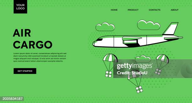 air cargo illustration - air cargo icon stock illustrations