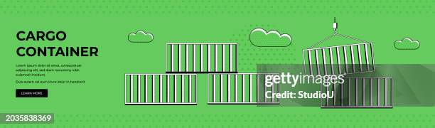 Cargo Container Shipping Loading Dock High-Res Vector Graphic - Getty ...