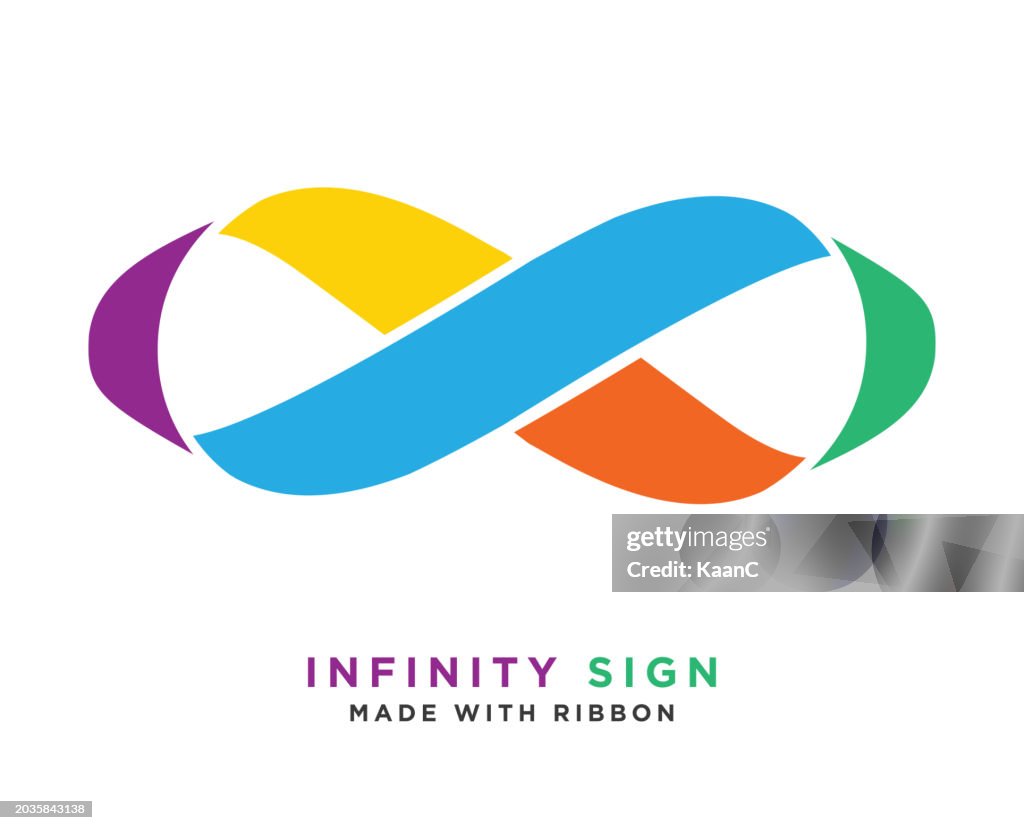 Infinity Sign Made With Ribbon Endless Concept Loop Vector Stock ...