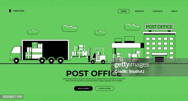 post office illustration - forklift driver stock illustrations