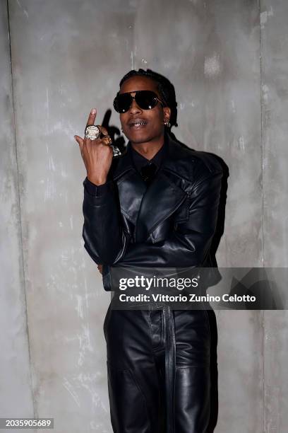 Rocky attends the Bottega Veneta fashion show during the Milan Fashion Week Womenswear Fall/Winter 2024-2025 on February 24, 2024 in Milan, Italy.