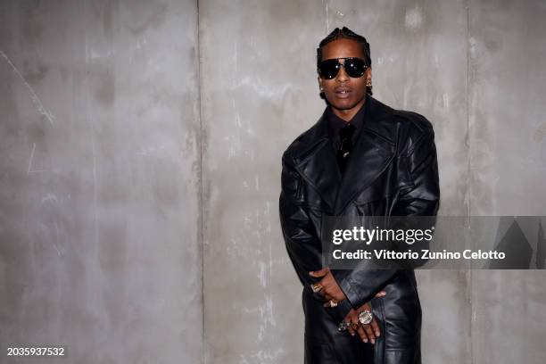 Rocky attends the Bottega Veneta fashion show during the Milan Fashion Week Womenswear Fall/Winter 2024-2025 on February 24, 2024 in Milan, Italy.