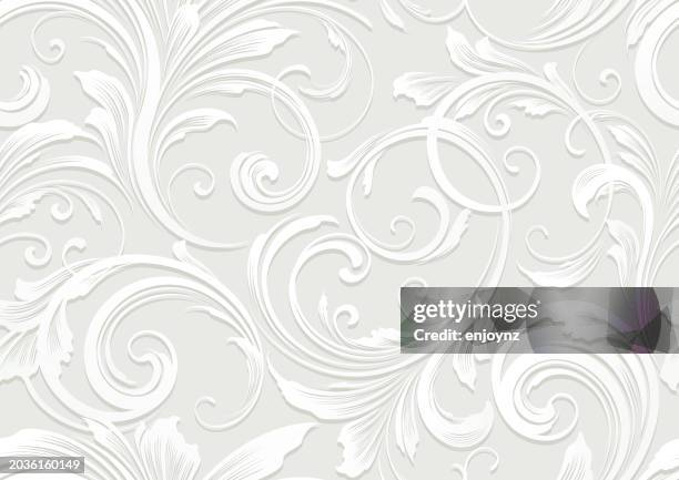 ilustraciones, imágenes clip art, dibujos animados e iconos de stock de elegant grey victorian seamless wallpaper - classy wedding