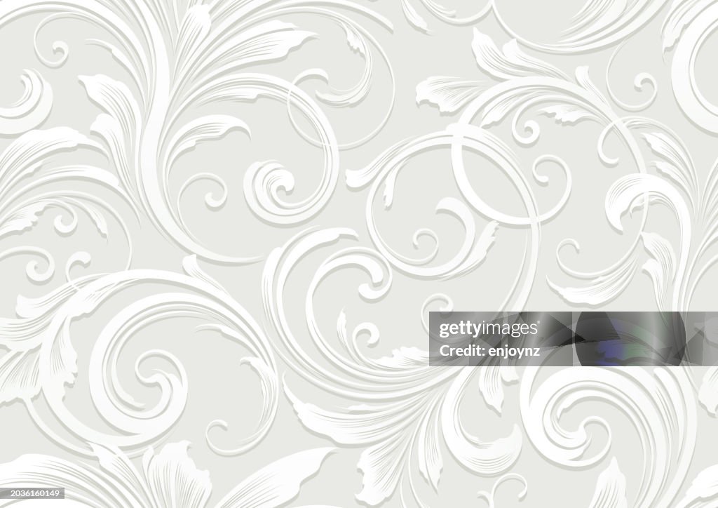 Elegant Grey Victorian seamless wallpaper