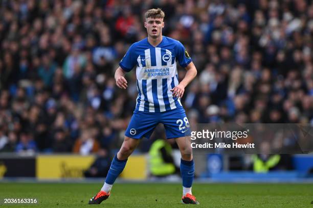 Evan Ferguson of Brighton in action during the Premier League match between Brighton & Hove Albion and Everton FC at American Express Community...