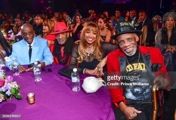 In this image released on February 25, 2024 Jimmie Walker, Bern Nadette Stanis, Ralph Carter and Eric Monte attend Urban One Honors: Best In Black at...