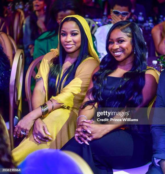 In this image released on February 25 Toya Johnson and Reginae Carter attend Urban One Honors: Best In Black at Coca-Cola Roxy on January 20, 2024 in...