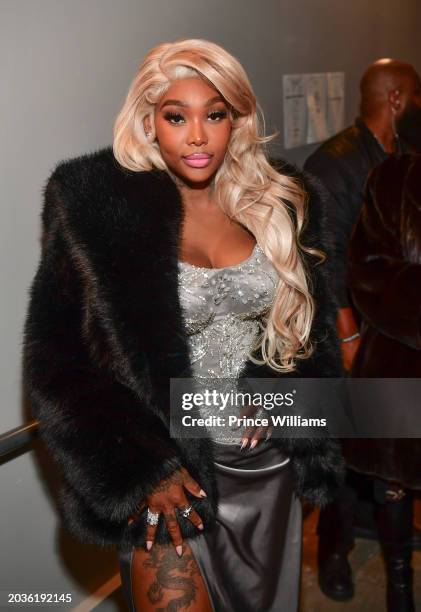 In this image released on February 25 Summer Walker backstage during Urban One Honors: Best In Black at Coca-Cola Roxy on January 20, 2024 in...