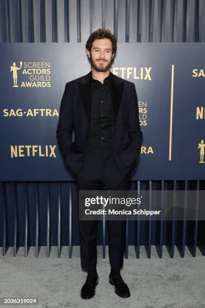 Adam Brody attends the 30th Annual Screen Actors Guild Awards at Shrine Auditorium and Expo Hall on February 24, 2024 in Los Angeles, California.