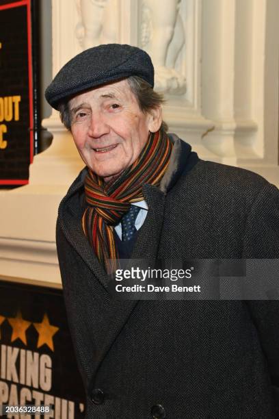 Lord Melvyn Bragg attends the press night performance of "The Merchant of Venice 1936" at The Criterion Theatre on February 27, 2024 in London,...