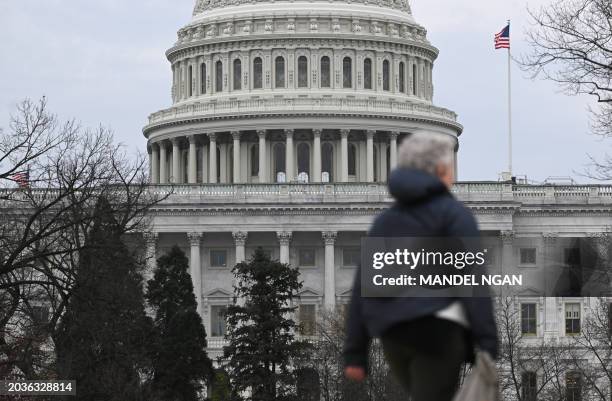 The US Capitol is seen in Washington, DC, on February 27, 2024. US President Joe Biden warned top congressional leaders Tuesday of the dire cost of...