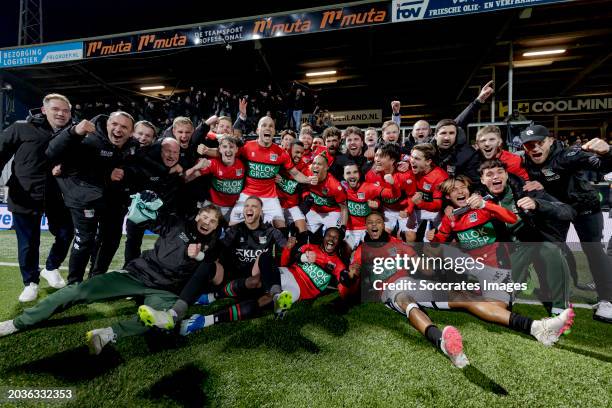 Koki Ogawa of NEC Nijmegen, Kodai Sano of NEC Nijmegen, Sontje Hansen of NEC Nijmegen, Tjaronn Chery of NEC Nijmegen, Rober Gonzalez of NEC Nijmegen,...