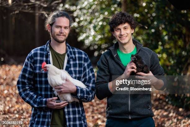 Sean Warner, co-founder of Grubbly Farms Inc., left, and Patrick Pittaluga, co-founder of Grubbly Farms Inc., in Decatur, Georgia, US, on Wednesday,...