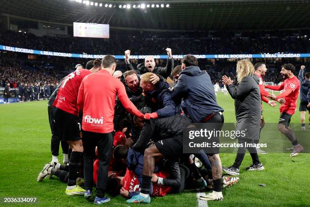 Dominik Greif of Real Mallorca, Jaume Costa of Real Mallorca, Jose Manuel Arias Copete of Real Mallorca, Antonio Raillo of Real Mallorca, Martin...