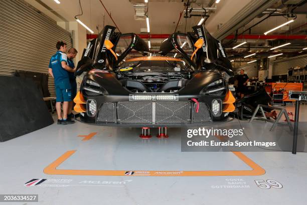 Engineers of United Autosports working on Mclaren 720S Gt3 Evo Grégoire Saucy / James Cottingham / Nicolas Costa at Losail Circuit on February 24,...