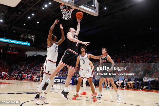 Davidson Wildcats forward Bobby Durkin drives to the basket during the game against the Davidson Wildcats and the Dayton Flyers on February 27 at UD...