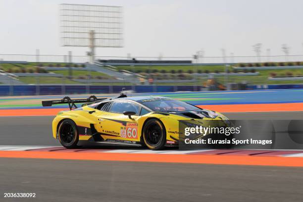 Iron Lynx Lamborghini Huracan Gt3 Evo2 Claudio Schiavoni / Franck Perera / Matteo Cressoni takes a test at Lusail Circuit track on February 26, 2024...