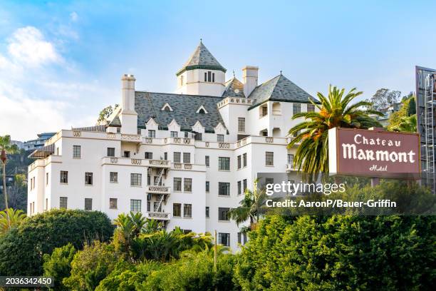 General view of the Chateau Marmont Hotel on February 27, 2024 in Hollywood, California.