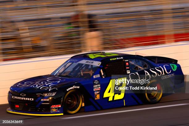 Ryan Ellis, driver of the Classic Collision Chevrolet, drives during the NASCAR Xfinity Series King of Tough 250 at Atlanta Motor Speedway on...