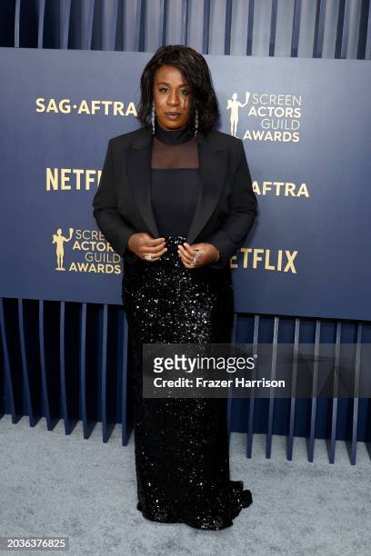 Uzo Aduba attends the 30th Annual Screen Actors Guild Awards at Shrine Auditorium and Expo Hall on February 24, 2024 in Los Angeles, California.