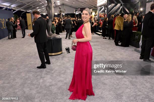 Auli'i Cravalho attends the 30th Annual Screen Actors Guild Awards at Shrine Auditorium and Expo Hall on February 24, 2024 in Los Angeles, California.
