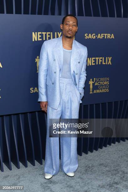 Tyler James Williams attends the 30th Annual Screen Actors Guild Awards at Shrine Auditorium and Expo Hall on February 24, 2024 in Los Angeles,...