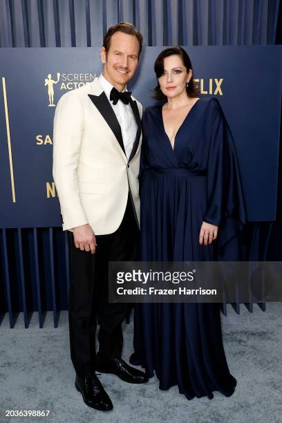 Patrick Wilson and Dagmara Dominczyk attend the 30th Annual Screen Actors Guild Awards at Shrine Auditorium and Expo Hall on February 24, 2024 in Los...
