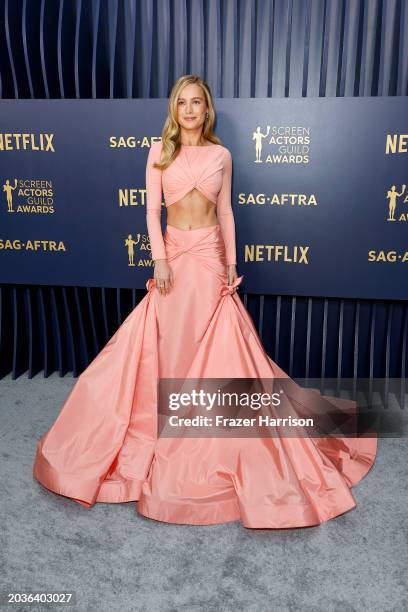 Brie Larson attends the 30th Annual Screen Actors Guild Awards at Shrine Auditorium and Expo Hall on February 24, 2024 in Los Angeles, California.