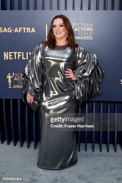Melissa McCarthy attends the 30th Annual Screen Actors Guild Awards at Shrine Auditorium and Expo Hall on February 24, 2024 in Los Angeles,...
