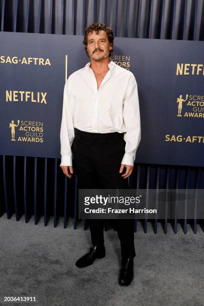 Pedro Pascal attends the 30th Annual Screen Actors Guild Awards at Shrine Auditorium and Expo Hall on February 24, 2024 in Los Angeles, California.