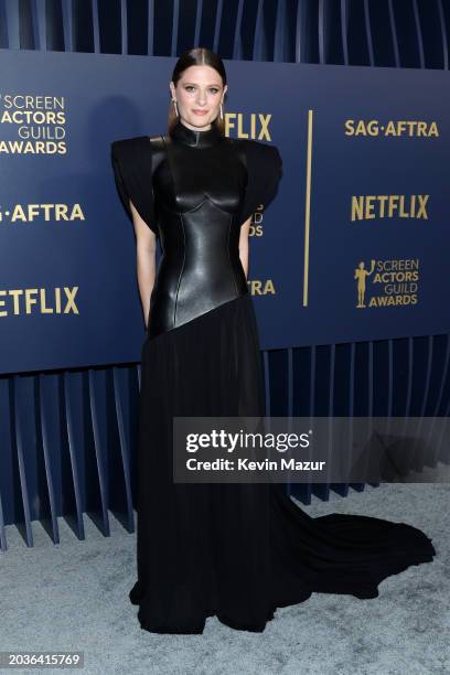 Louisa Jacobson attends the 30th Annual Screen Actors Guild Awards at Shrine Auditorium and Expo Hall on February 24, 2024 in Los Angeles, California.