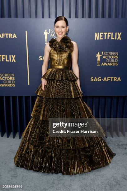 Rachel Brosnahan attends the 30th Annual Screen Actors Guild Awards at Shrine Auditorium and Expo Hall on February 24, 2024 in Los Angeles,...