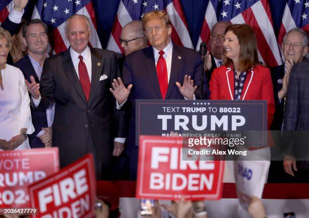 South Carolina Governor Henry McMaster, Republican presidential candidate and Lt Governor during an election night watch party at the State...