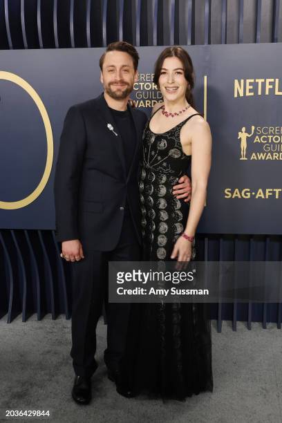 Kieran Culkin and Jazz Charton attend the 30th Annual Screen Actors Guild Awards at Shrine Auditorium and Expo Hall on February 24, 2024 in Los...