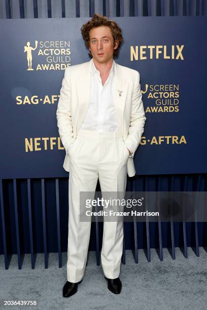 Jeremy Allen White attends the 30th Annual Screen Actors Guild Awards at Shrine Auditorium and Expo Hall on February 24, 2024 in Los Angeles,...