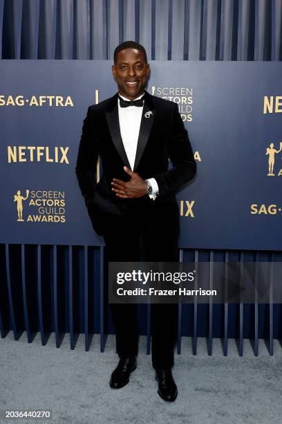Sterling K. Brown attends the 30th Annual Screen Actors Guild Awards at Shrine Auditorium and Expo Hall on February 24, 2024 in Los Angeles,...
