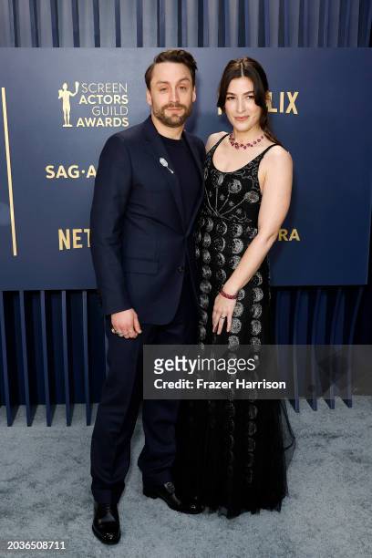 Kieran Culkin and Jazz Charton attend the 30th Annual Screen Actors Guild Awards at Shrine Auditorium and Expo Hall on February 24, 2024 in Los...