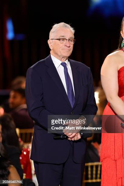 Robert De Niro is seen onstage during the 30th Annual Screen Actors Guild Awards at Shrine Auditorium and Expo Hall on February 24, 2024 in Los...