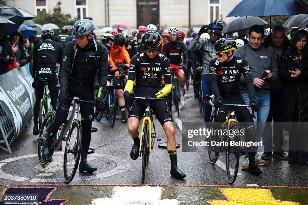 David De La Cruz of Spain and Q36.5 Pro Cycling Team - Black Mountain Jersey, Cian Uijtdebroeks of Belgium and Team Visma | Lease a Bike - White Best...