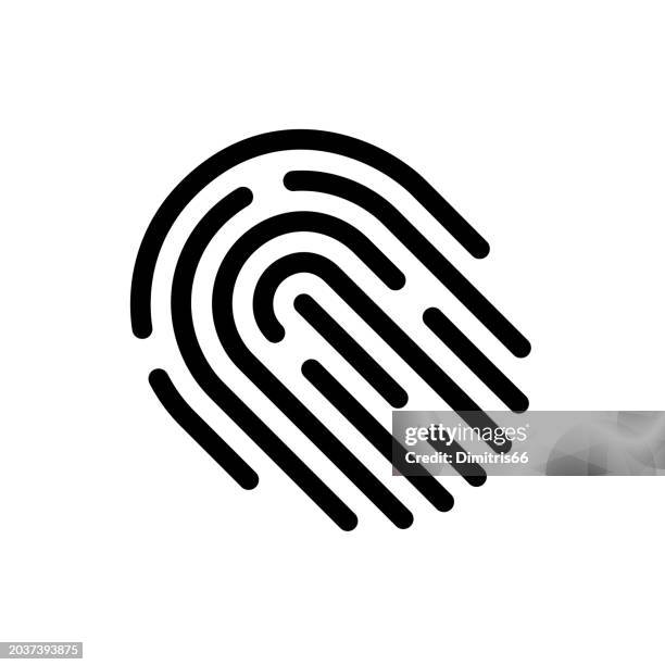fingerprint icon with editable stroke - security pass 幅插畫檔、美工圖案、卡通及圖標